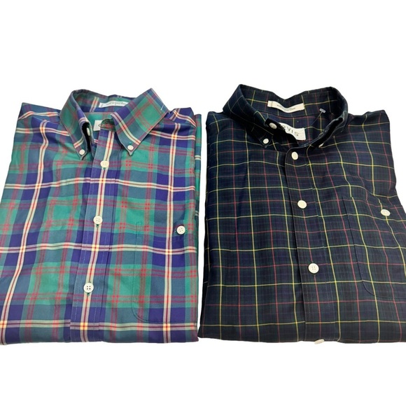 Orvis Men’s LOT OF 2 Long Sleeve Button Down Plaid Shirts Size Large - Picture 1 of 14